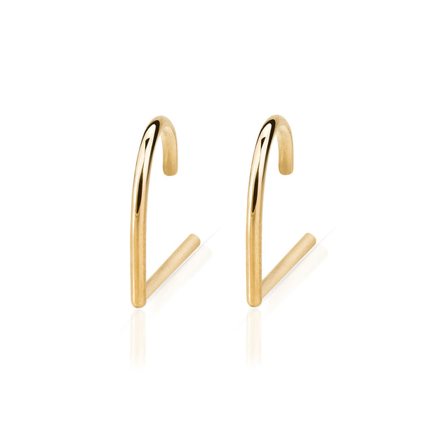 Solid Gold Suspender Earring