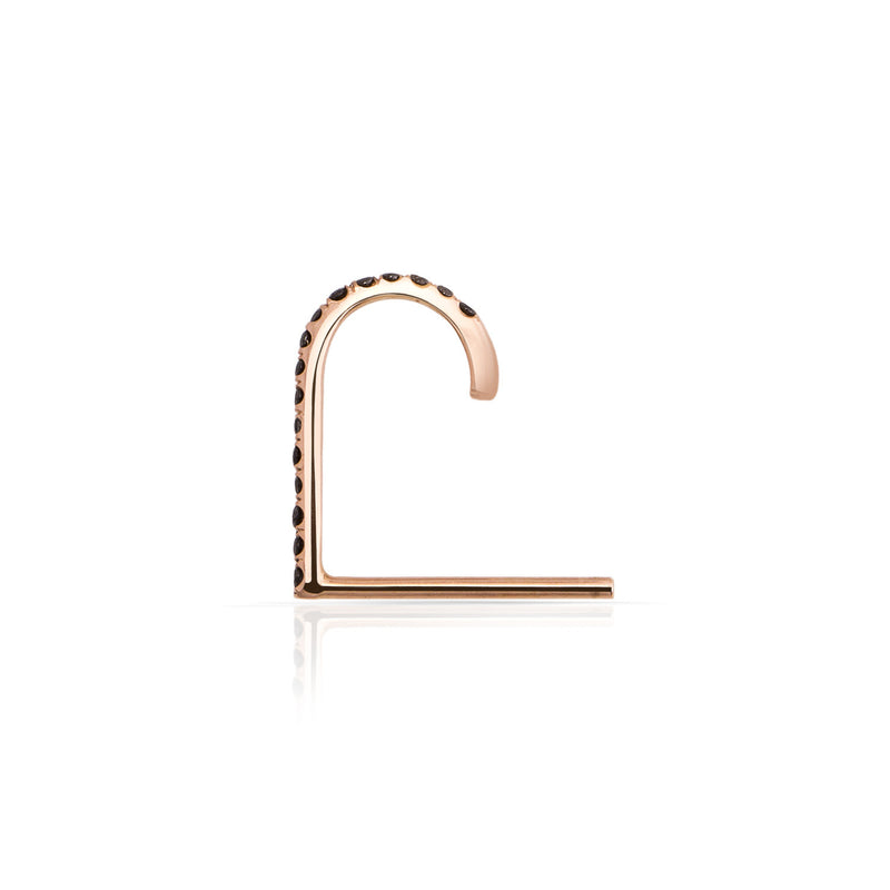 Pave Black Diamond Suspender Earring