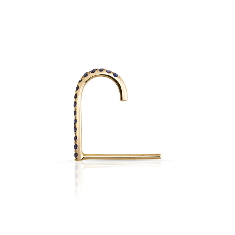 Pave Blue Sapphire Suspender Earring