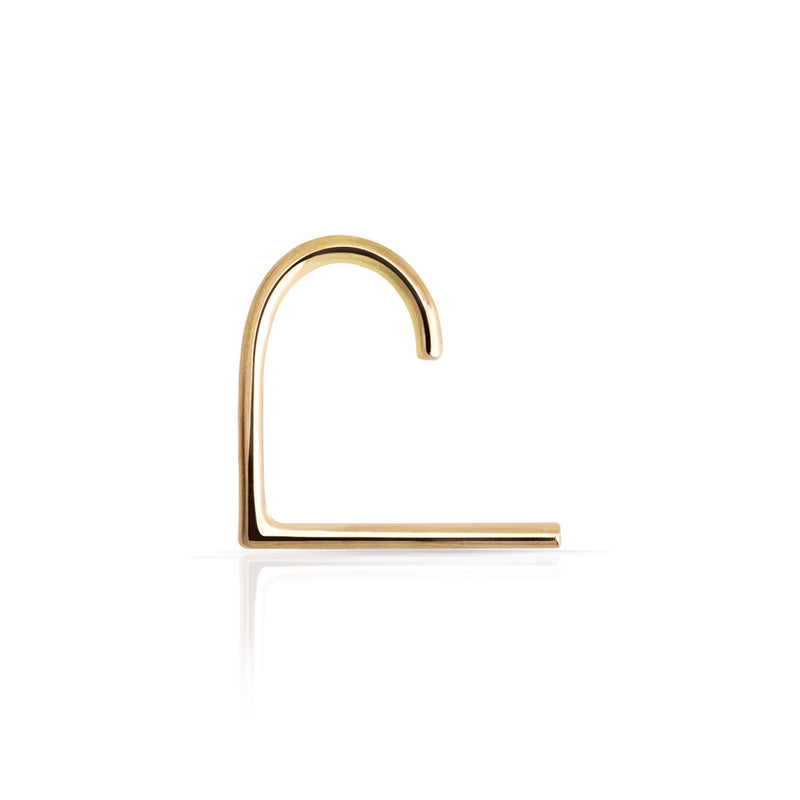 Solid Gold Suspender Earring