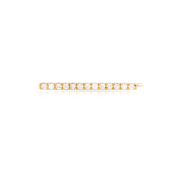 Pave Diamond Straight Bar Earring
