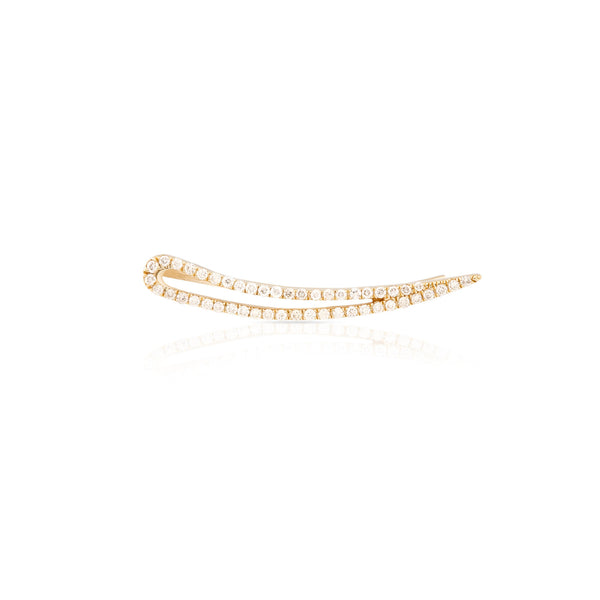 Pave Diamond Cutout Skimmer Earring
