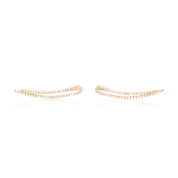 Pave Diamond Cutout Skimmer Earring