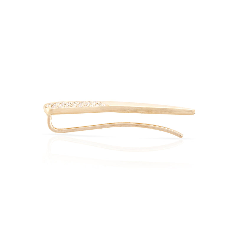 Half Pave Diamond Skimmer Earring