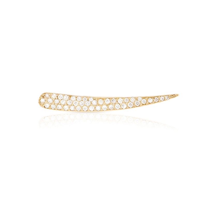 Pave Diamond Solid Skimmer Earring