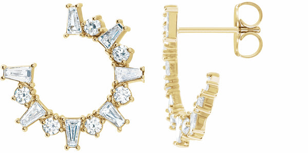 Fancy Diamond Hoops