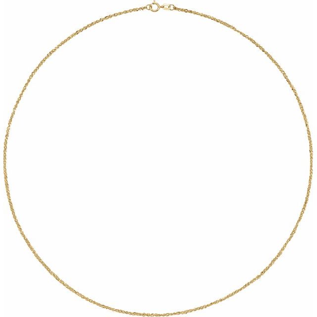 Gold Diamond Cut Singapore Chain