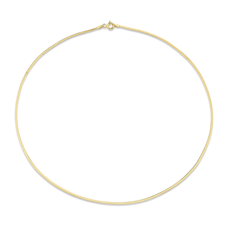 Mini Gold Herringbone Chain