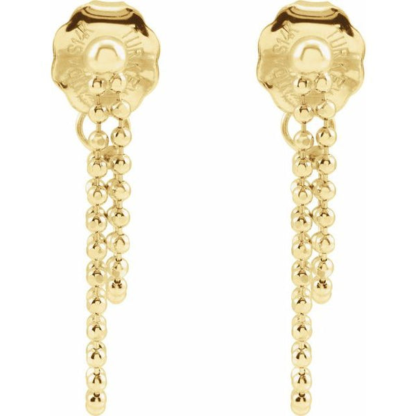 Gold Bead Chain Earrings