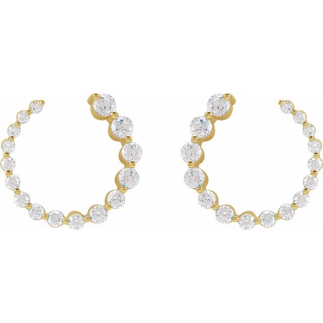 Graduated Diamond Hoops