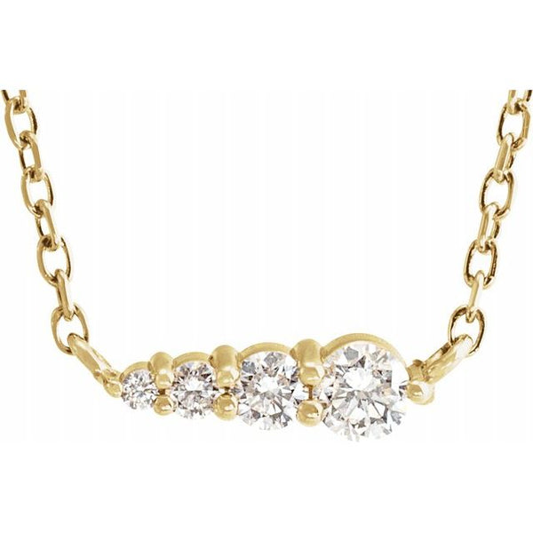 Graduated Diamond Bar necklace