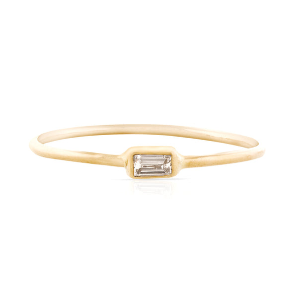 Baguette Cut Diamond Stackable Ring