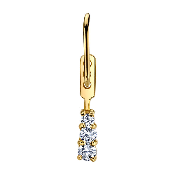 Dual Diamond Suspender Earring