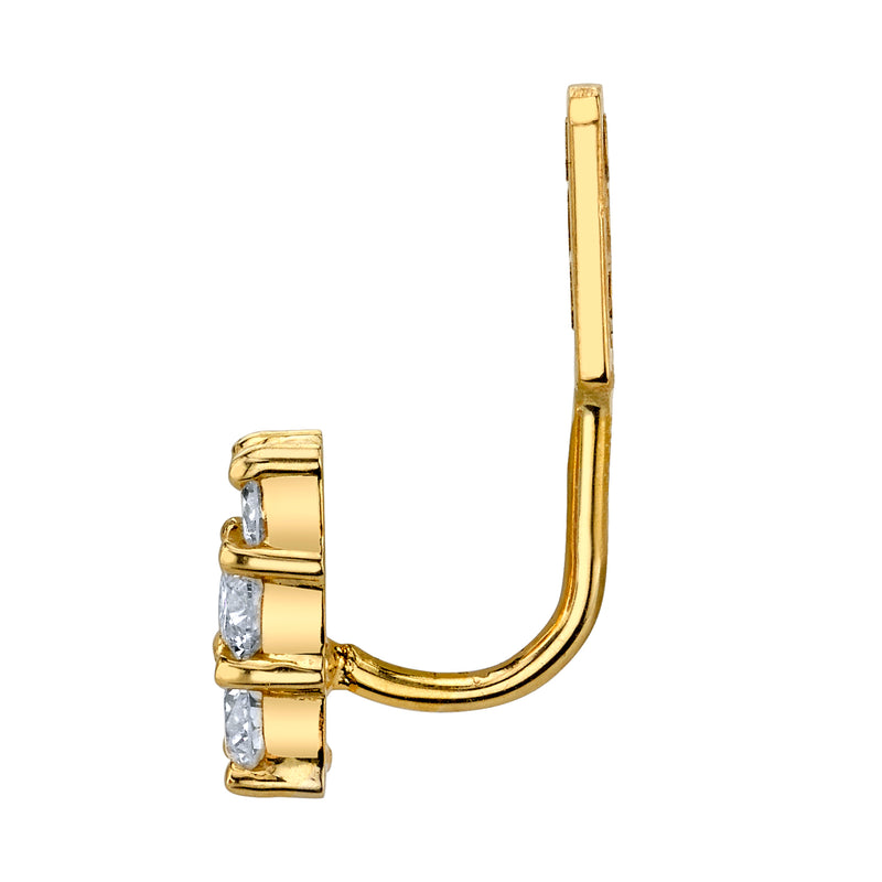Dual Diamond Suspender Earring