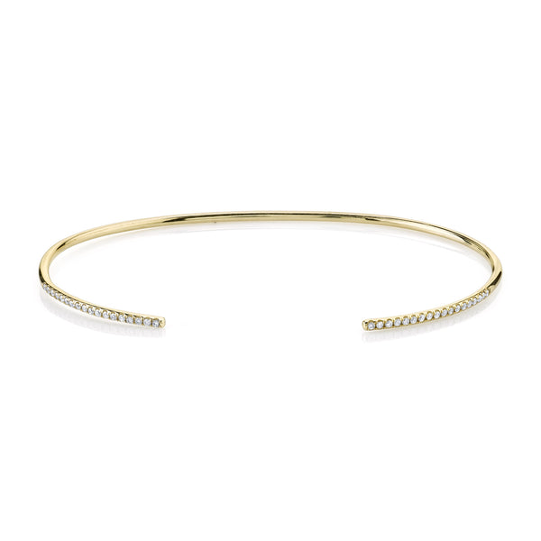 Open Pave Diamond Thin Cuff