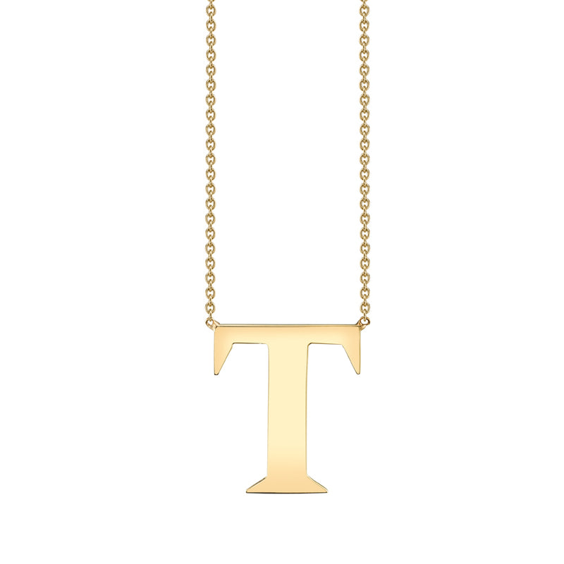 Large Gold Letter Necklace