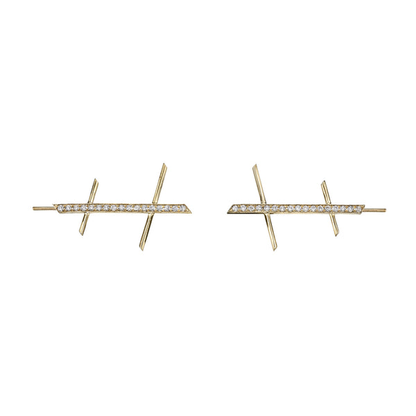 Pave Diamond Xx Earring