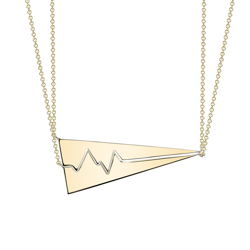 Solid Best Friend Heartbeat Necklace