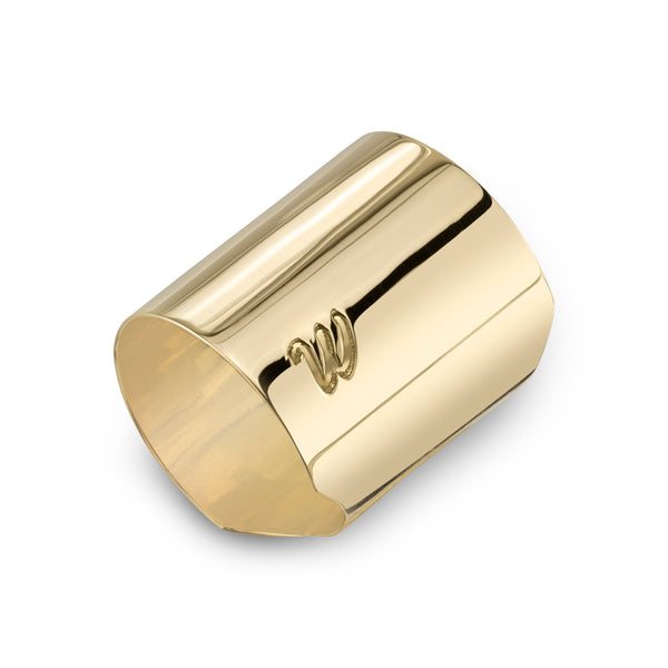 Gold Cigar Band (Laser Cut Letter Optional)
