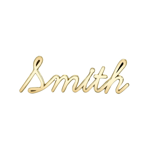 14K Gold Plated Cursive Pin