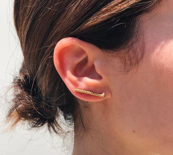 Pave Diamond Screw Earring