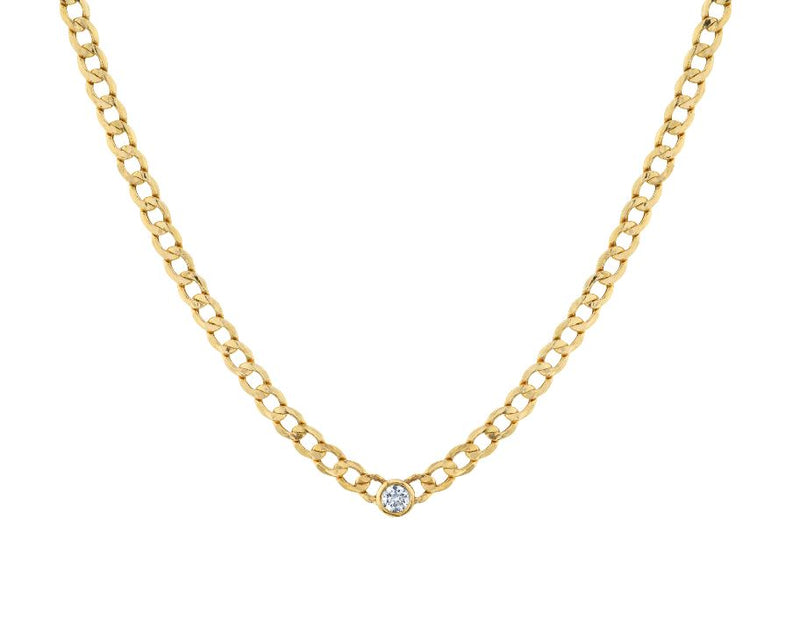 Diamond Curb Chain Necklace