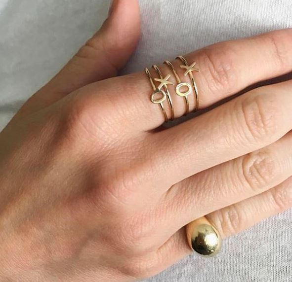 Gold Letter Ring