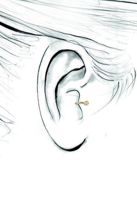 Diamond Tragus Cuff Earring
