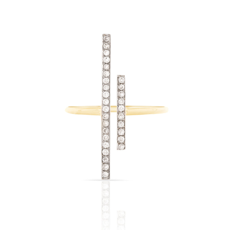 Pave Diamond Bar Ring