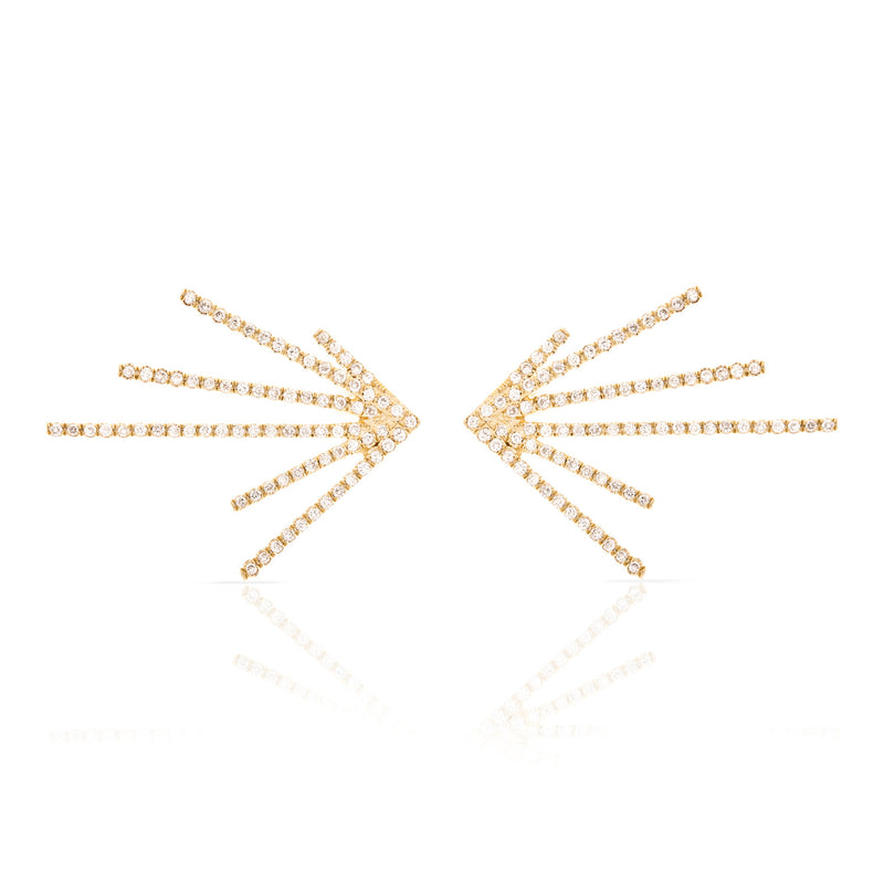 Pave Diamond Burst Earring