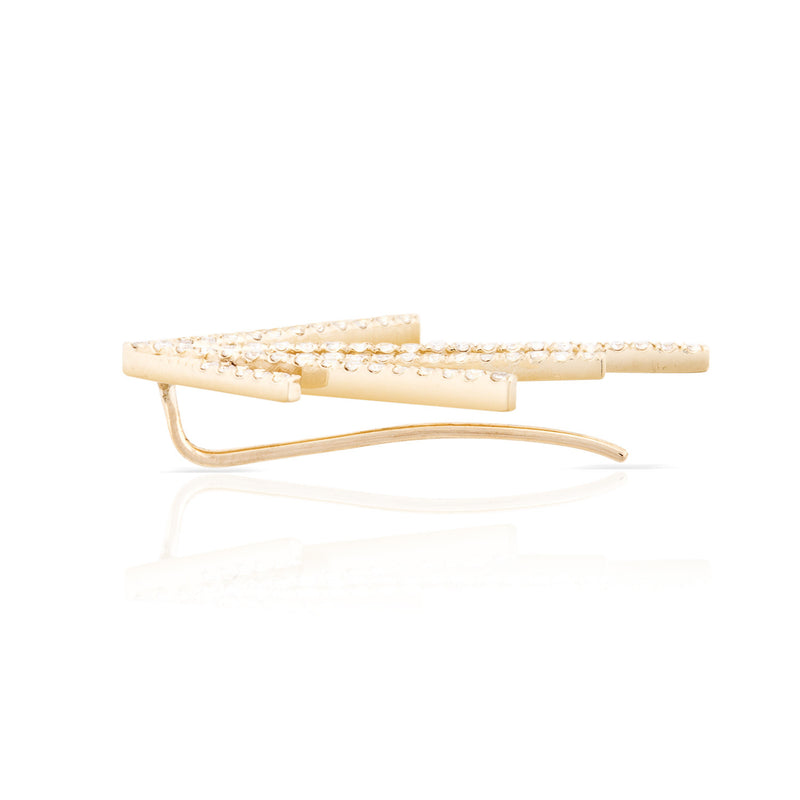 Pave Diamond Burst Earring