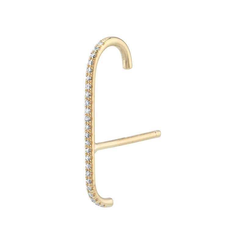 Diamond Suspender Cuff Earring