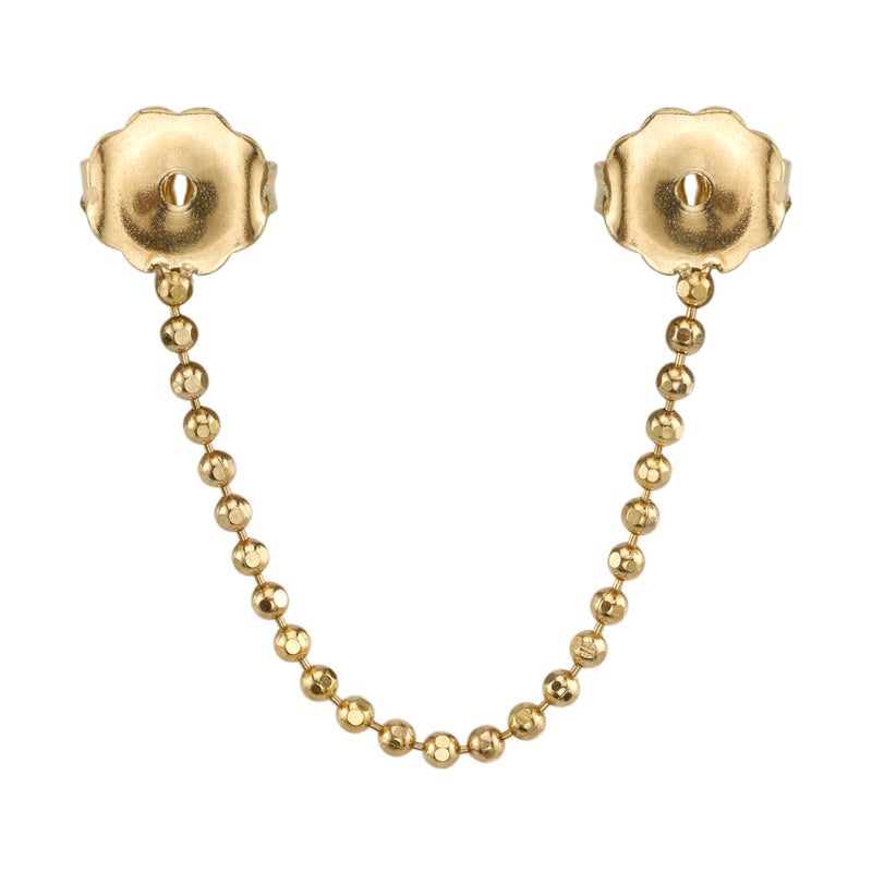 Double Diamond Ball Chain Earring