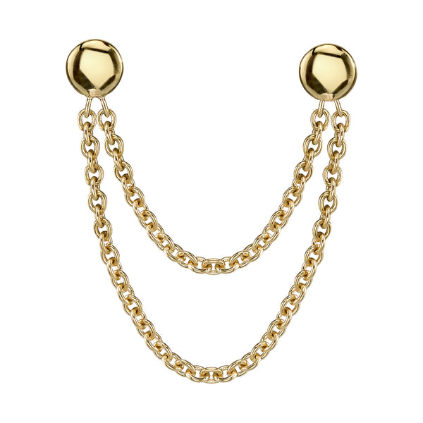 Double Thin Chain Earring