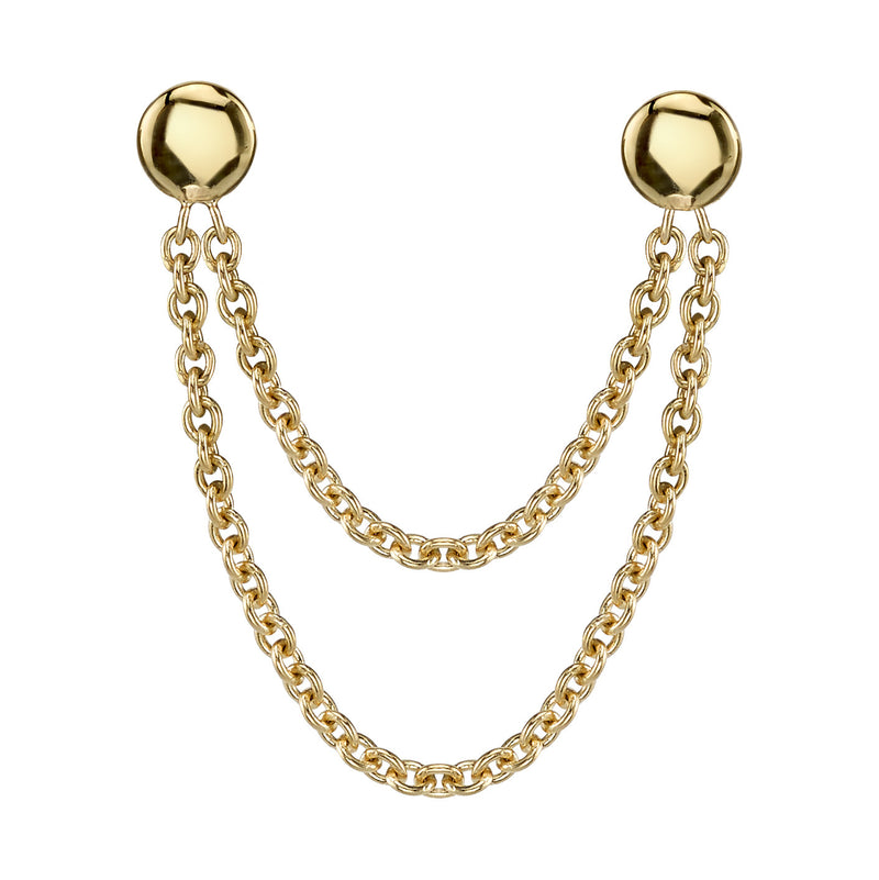 Double Thin Chain Earring