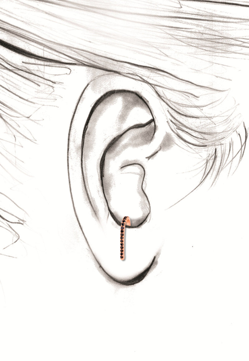 Pave Black Diamond Suspender Earring