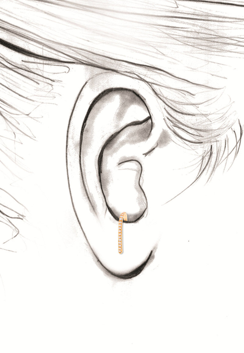 Pave Diamond Suspender Earring