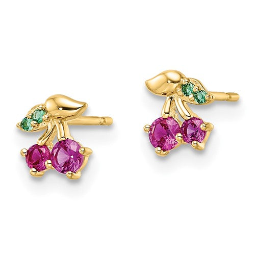 Gold Cherry Studs