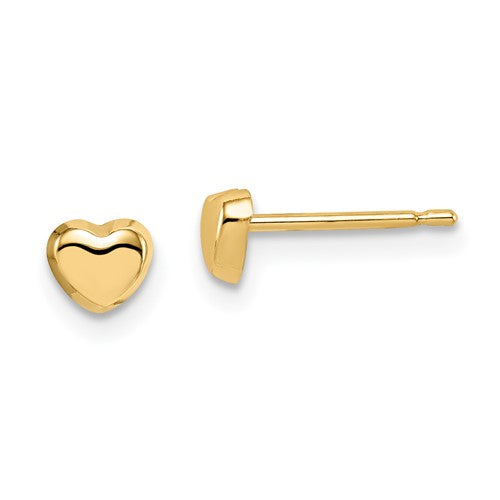 Gold Heart Studs