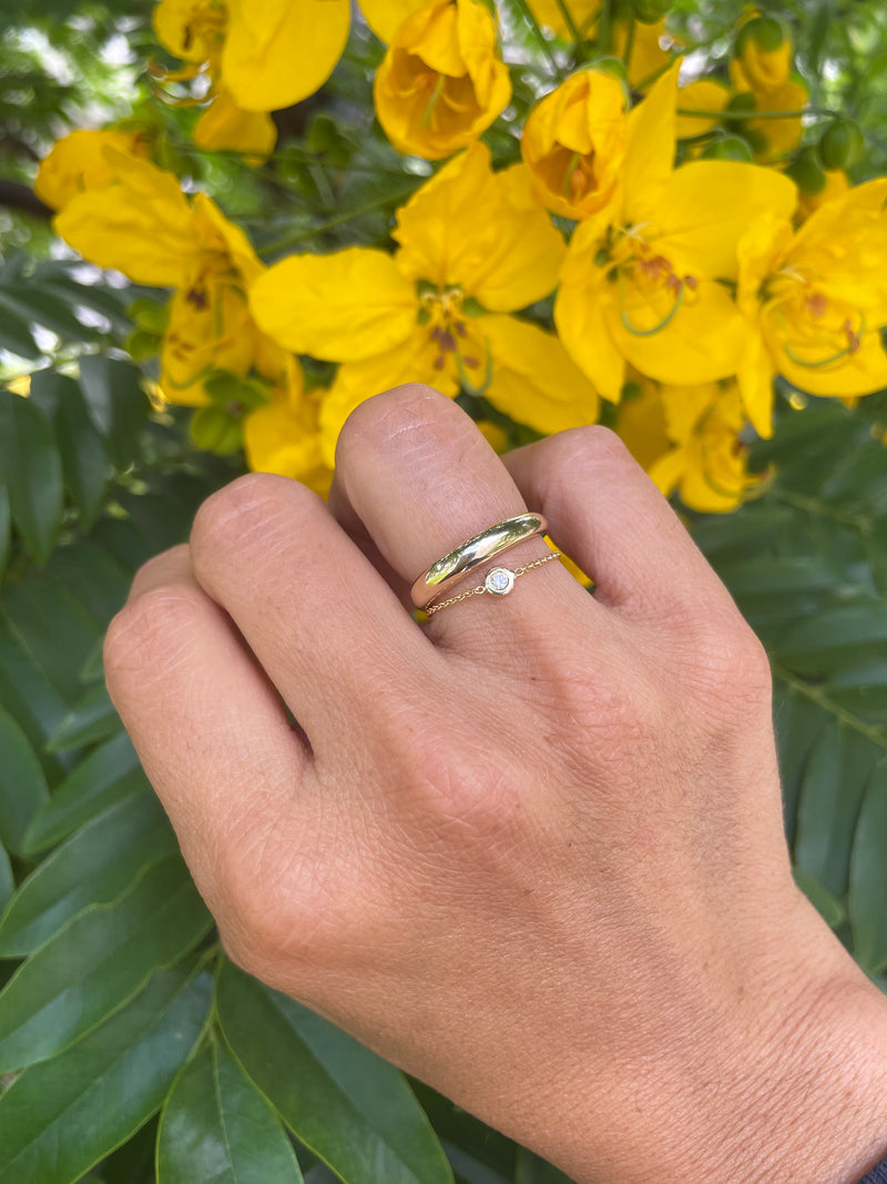 Gold Petite Dome Ring