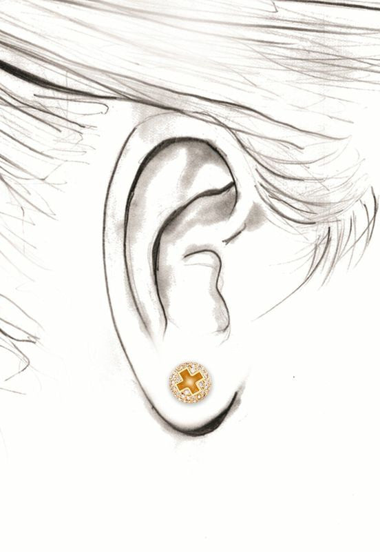 Pave Diamond Screw Stud