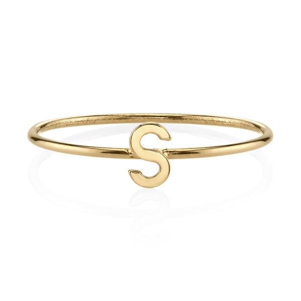 Gold Letter Ring