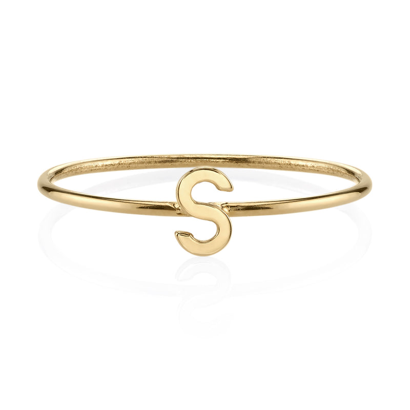 Minimalist Letter Ring | Gold Craft