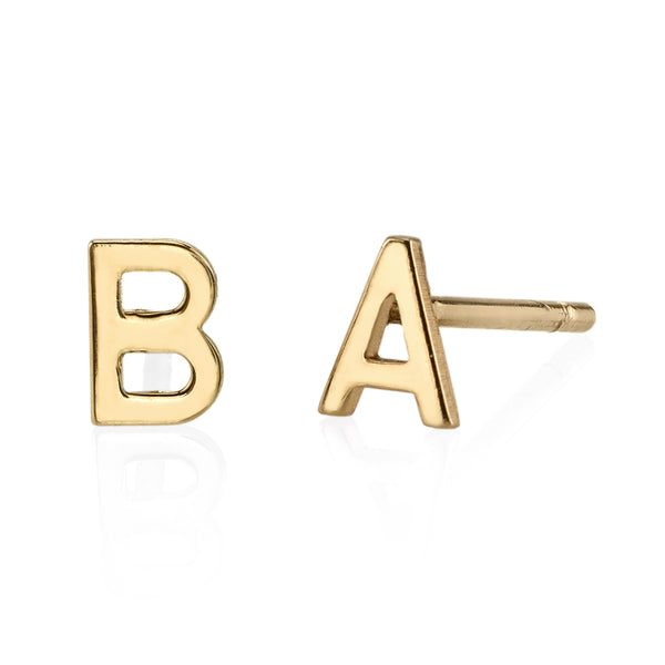 Gold Letter Studs