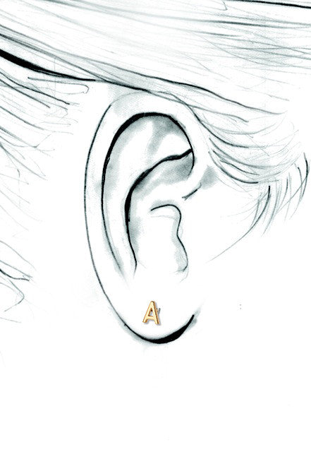 Gold Letter Studs