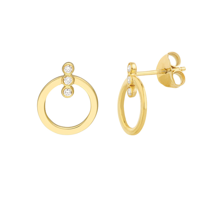 Diamond Door Knocker Earrings