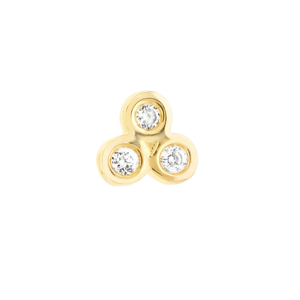 Mini Triple Diamond Earrings