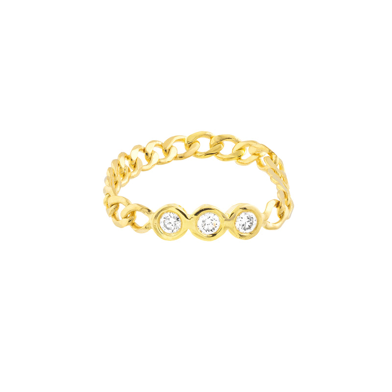 Diamond Curb Chain Ring