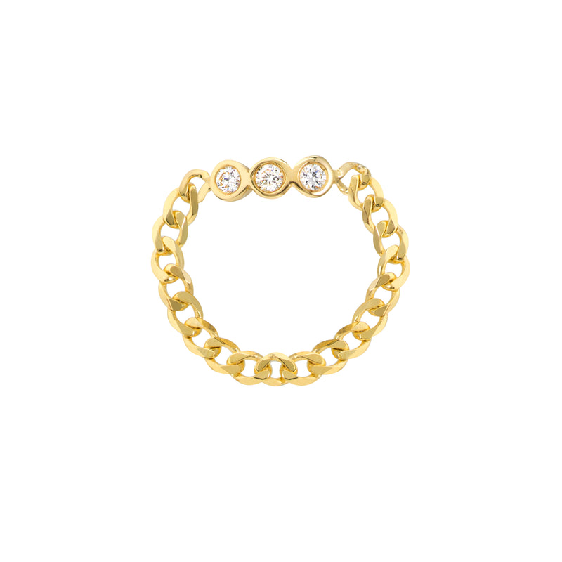 Diamond Curb Chain Ring