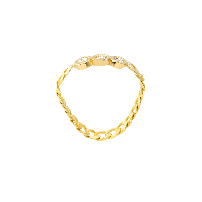 Diamond Curb Chain Ring
